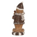 Clayre & Eef Statuetta decorativa di Natale Uomo di pan di zenzero 8x8x20 cm