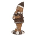 Clayre & Eef Statuetta decorativa di Natale Uomo di pan di zenzero 8x8x20 cm