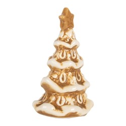 Clayre & Eef Décoration de Noël Sapin de Noël 6x5x9 cm Marron Céramique