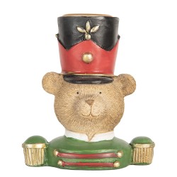 Clayre & Eef Portacarte Orso 9x6x10 cm Marrone Plastica