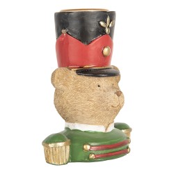 Clayre & Eef Portacarte Orso 9x6x10 cm Marrone Plastica