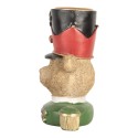 Clayre & Eef Portacarte Orso 9x6x10 cm Marrone Plastica