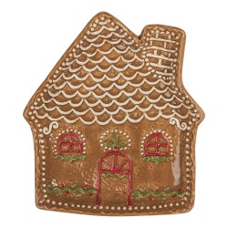 Clayre & Eef 17x17x3 cm Brown Ceramic