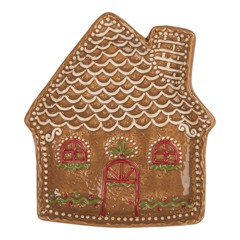 Clayre & Eef 17x17x3 cm Brown Ceramic
