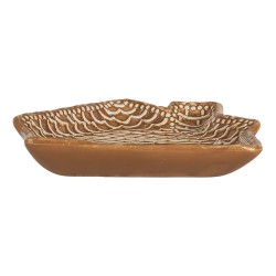 Clayre & Eef 17x17x3 cm Brown Ceramic
