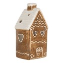 Clayre & Eef Waxinelichthouder Huis 11x9x21 cm Bruin Keramiek