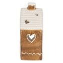 Clayre & Eef Waxinelichthouder Huis 11x9x21 cm Bruin Keramiek