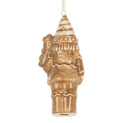 Clayre & Eef Christmas Ornament Nutcracker 6x4x10 cm Brown Ceramic