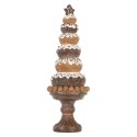Clayre & Eef Statuetta decorativa di Natale Albero di Natale Ø 11x33 cm Marrone Plastica
