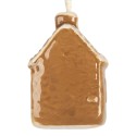 Clayre & Eef Christmas Ornament House 4x4x7 cm Brown Ceramic
