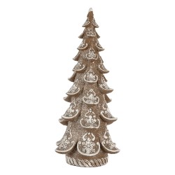 Clayre & Eef Decorazione Albero di Natale 19x16x40 cm Marrone Plastica