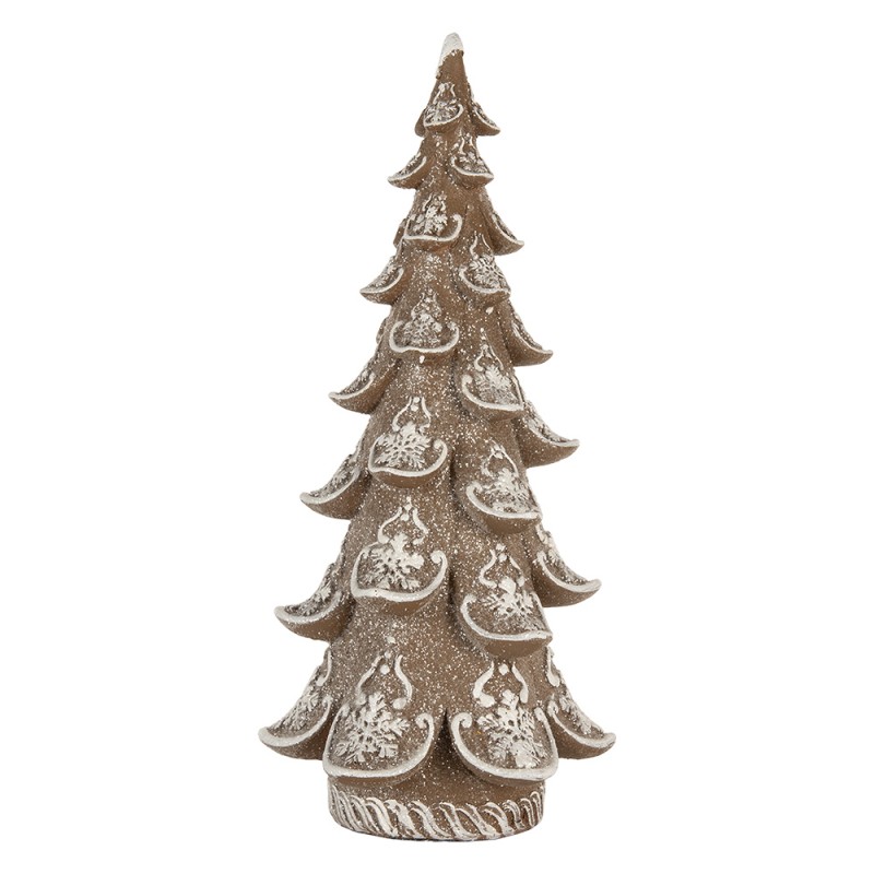 Clayre & Eef Decorazione Albero di Natale 19x16x40 cm Marrone Plastica