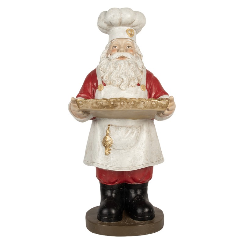 Clayre & Eef Décoration de Noël Père Noël 40x39x81 cm Rouge Plastique