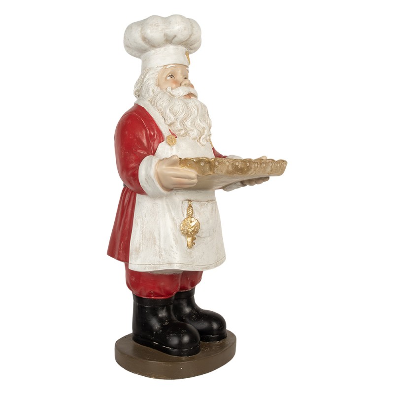 Clayre & Eef Décoration de Noël Père Noël 40x39x81 cm Rouge Plastique