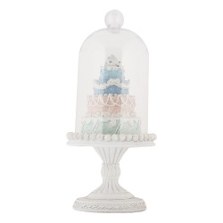 Clayre & Eef Christmas Decoration Ø 13x27 cm White Glass Christmas Tree