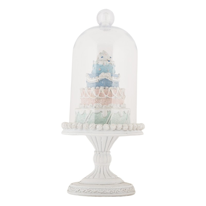 Clayre & Eef Christmas Decoration Ø 13x27 cm White Glass Christmas Tree