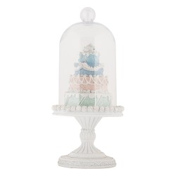 Clayre & Eef Christmas Decoration Ø 13x27 cm White Glass Christmas Tree