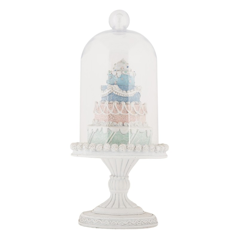 Clayre & Eef Christmas Decoration Ø 13x27 cm White Glass Christmas Tree