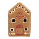 Clayre & Eef Maison en pain d'épices avec LED 7x6x9 cm Marron Céramique