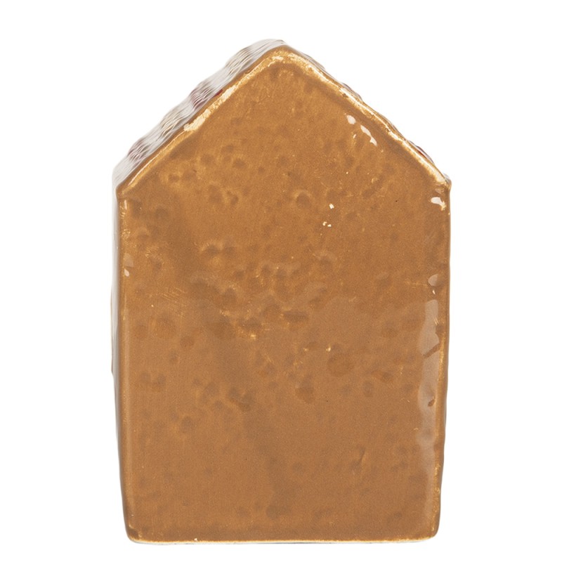Clayre & Eef Maison en pain d'épices avec LED 7x6x9 cm Marron Céramique