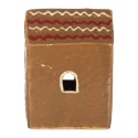 Clayre & Eef Maison en pain d'épices avec LED 7x6x9 cm Marron Céramique