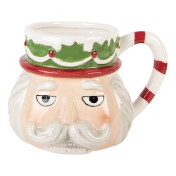 Clayre & Eef Tazza 550 ml Beige Ceramica Natale