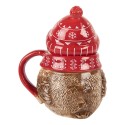 Clayre & Eef Tazza 500 ml Rosso Ceramica Natale