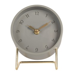 Gabriël Table Clock 1xAA Grey Metal