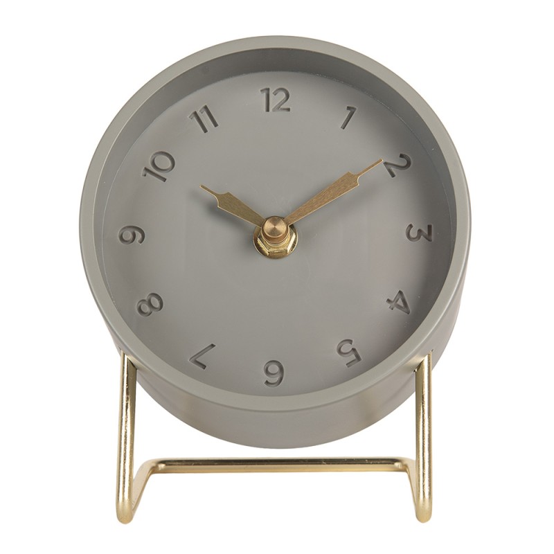 Gabriël Table Clock 1xAA Grey Metal