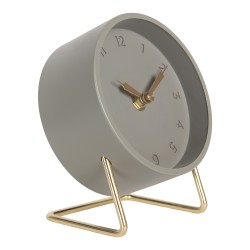 Gabriël Table Clock 1xAA Grey Metal