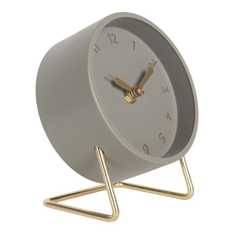 Gabriël Table Clock 1xAA Grey Metal