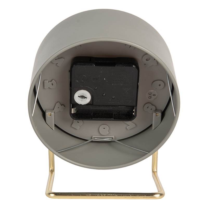 Gabriël Table Clock 1xAA Grey Metal