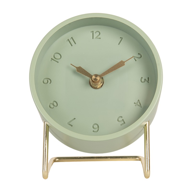 Gabriël Table Clock 1xAA Green Metal