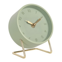 Gabriël Table Clock 1xAA Green Metal