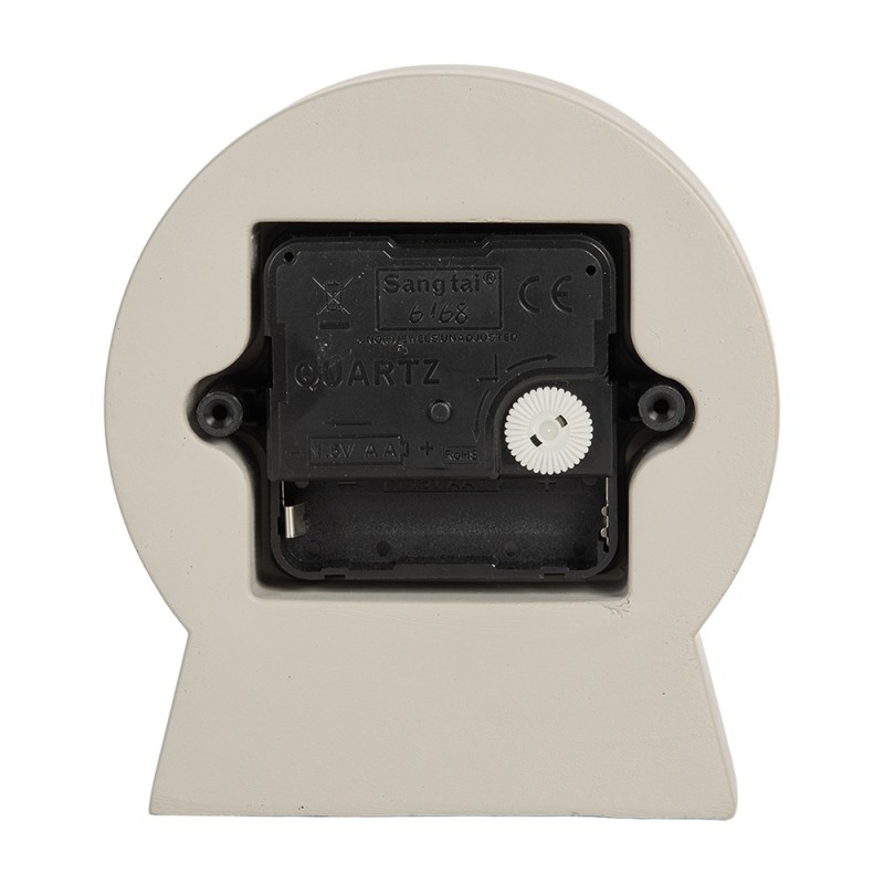 Gabriël Table Clock 1xAA Grey Metal