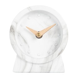 Gabriël Table Clock 1xAA White Metal