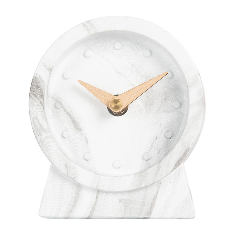 Gabriël Table Clock 1xAA White Metal