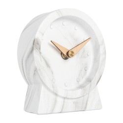 Gabriël Table Clock 1xAA White Metal