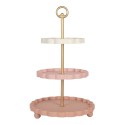 Clayre & Eef Etagere Ø 30x50 cm Rosa Metallo
