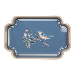 Clayre & Eef Vassoio set van 2 Blu Legno