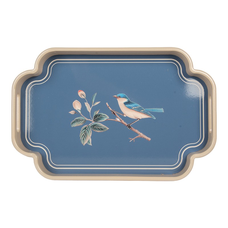 Clayre & Eef Vassoio set van 2 Blu Legno