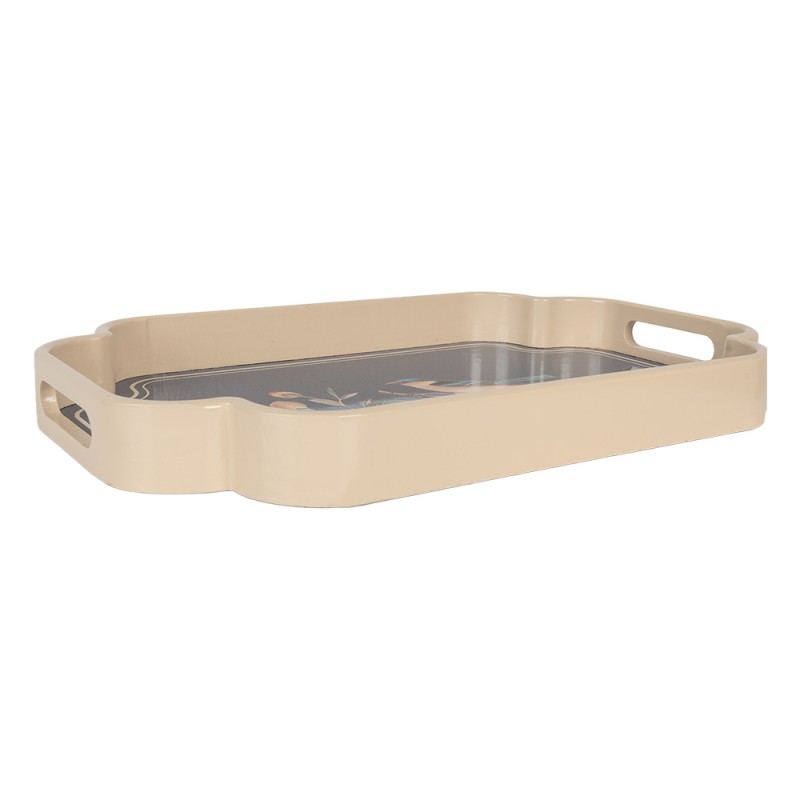 Clayre & Eef Vassoio set van 2 Blu Legno
