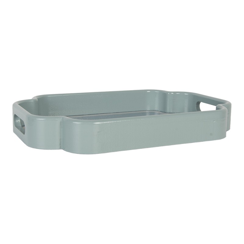 Clayre & Eef Vassoio set van 2 Blu Legno