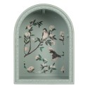Clayre & Eef Decorazione murale set van 2 Blu Legno Fiori