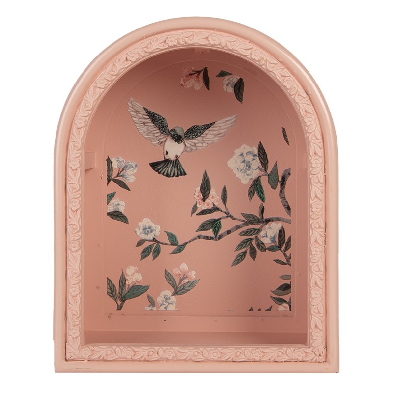 Clayre & Eef Decorazione murale set van 2 Blu Legno Fiori