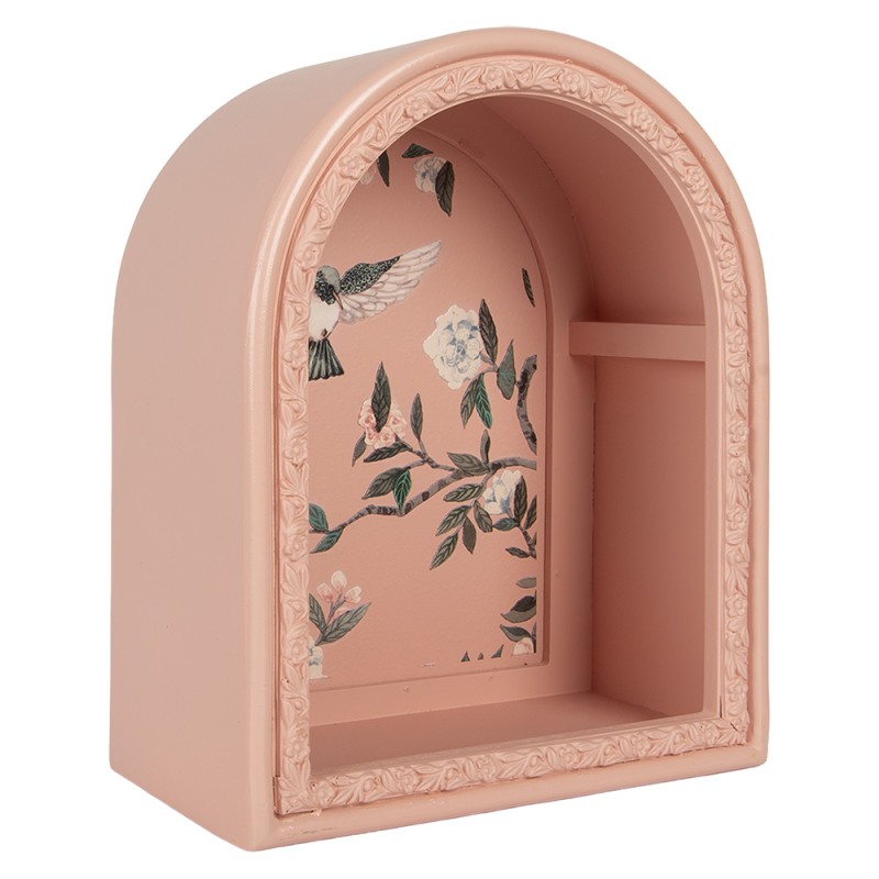 Clayre & Eef Decorazione murale set van 2 Blu Legno Fiori