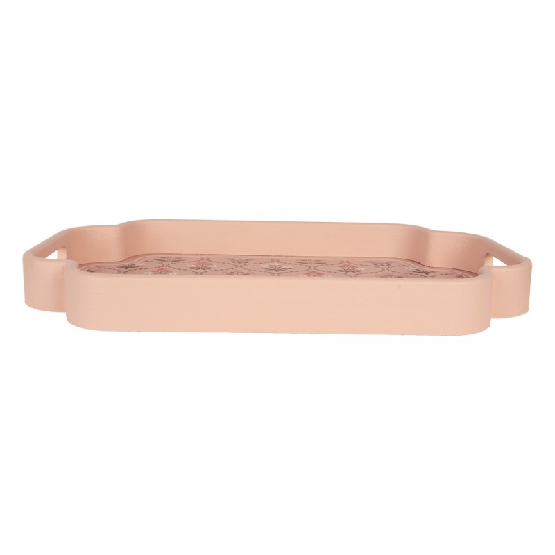 Clayre & Eef Vassoio set van 2 Grigio Legno Fiori