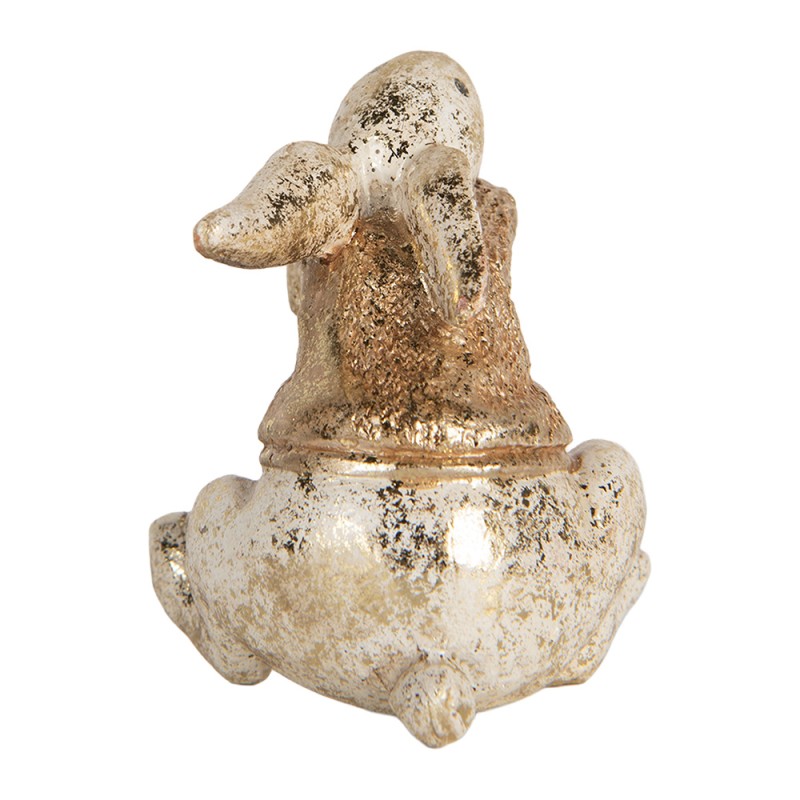 Clayre & Eef Statuetta decorativa Coniglio 6x6x7 cm Beige Plastica