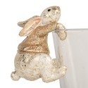 Clayre & Eef Statuetta decorativa Coniglio 6x6x7 cm Beige Plastica
