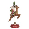 Clayre & Eef Statuetta Babbo Natale 16x11x30 cm Rosso Plastica